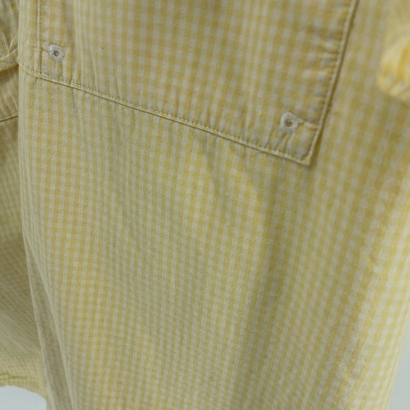 Columbia PFG yellow gingham short sleeve button down - Picture 3 of 4